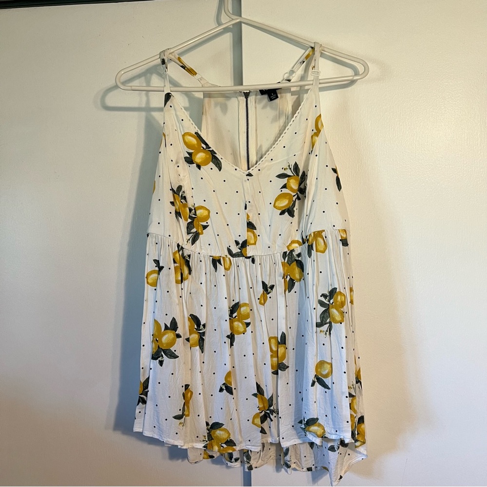 Torrid lemon print tank top